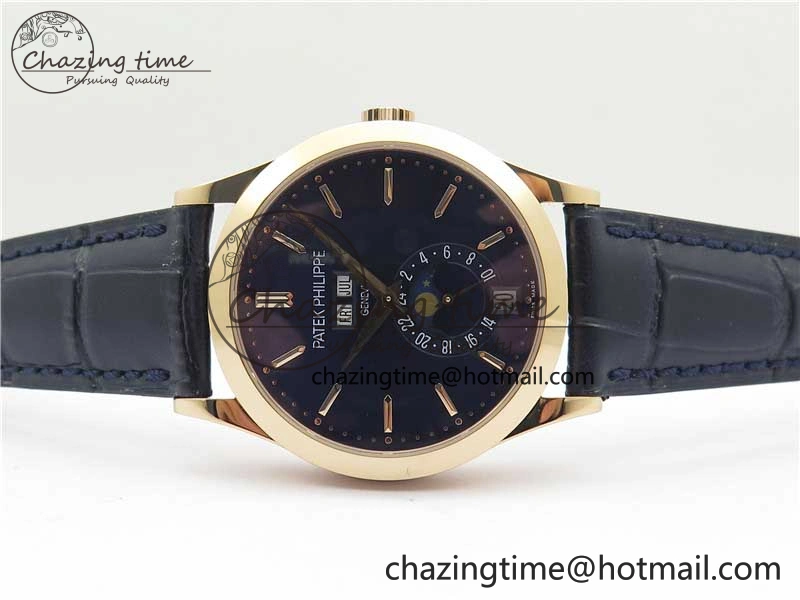 Annual Calendar Complications 5396 RG GRF Best Edition Blue Dial on Leather Strap A324