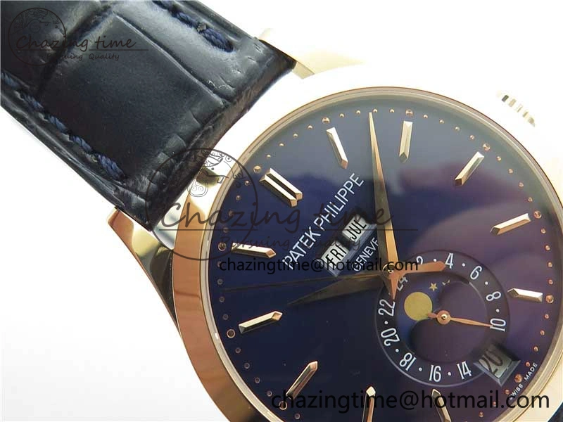 Annual Calendar Complications 5396 RG GRF Best Edition Blue Dial on Leather Strap A324