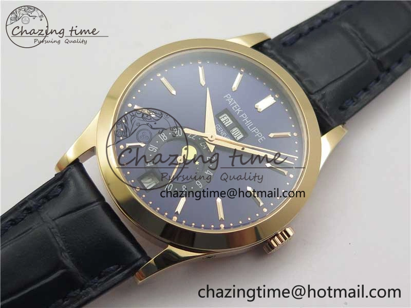Annual Calendar Complications 5396 RG GRF Best Edition Blue Dial on Leather Strap A324