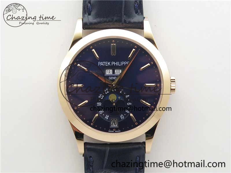 Annual Calendar Complications 5396 RG GRF Best Edition Blue Dial on Leather Strap A324