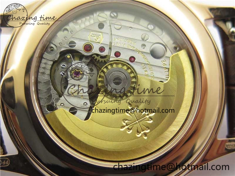 Annual Calendar Complications 5396 RG GRF Best Edition White Dial Numbers Markers on Leather Strap A324