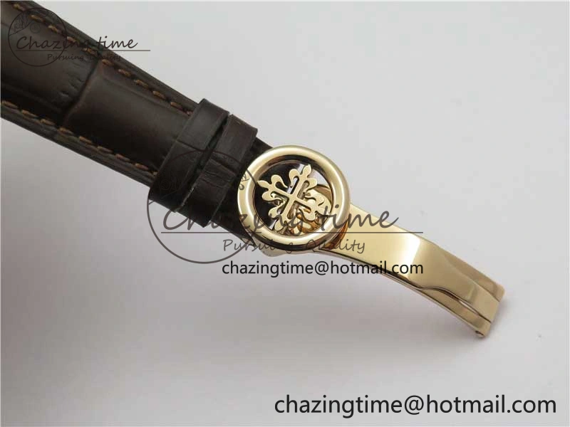 Annual Calendar Complications 5396 RG GRF Best Edition White Dial Numbers Markers on Leather Strap A324