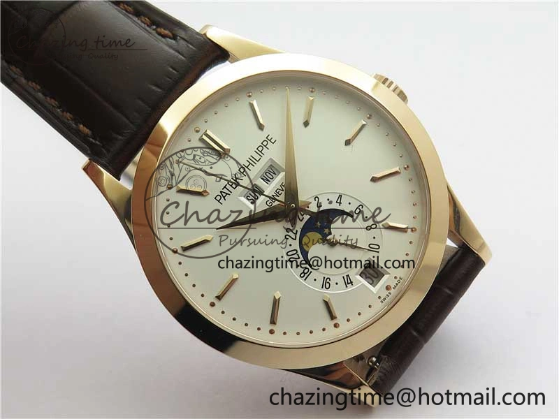 Annual Calendar Complications 5396 RG GRF Best Edition White Dial on Leather strap A324