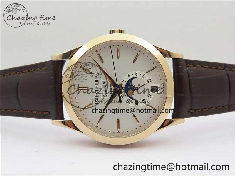 Annual Calendar Complications 5396 RG GRF Best Edition White Dial on Leather strap A324