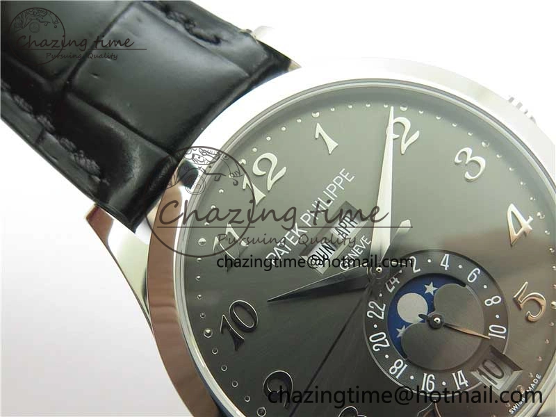 Annual Calendar Complications 5396 SS GRF Best Edition Gray Dial on Leather Strap A324