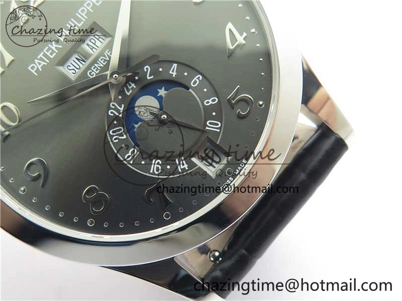Annual Calendar Complications 5396 SS GRF Best Edition Gray Dial on Leather Strap A324
