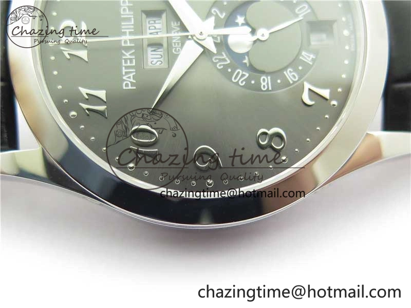 Annual Calendar Complications 5396 SS GRF Best Edition Gray Dial on Leather Strap A324