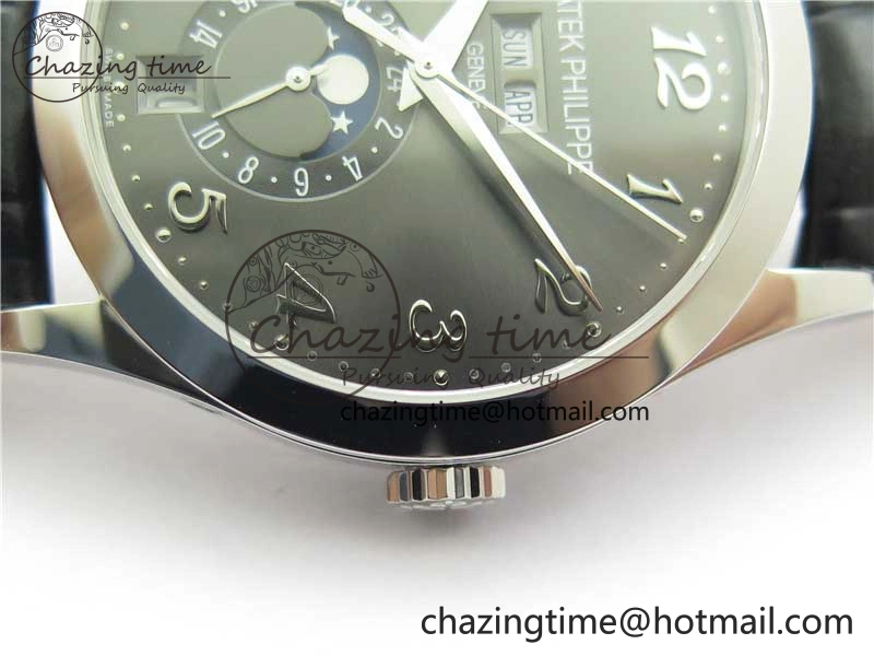 Annual Calendar Complications 5396 SS GRF Best Edition Gray Dial on Leather Strap A324