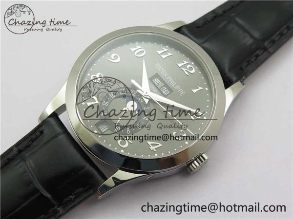 Annual Calendar Complications 5396 SS GRF Best Edition Gray Dial on Leather Strap A324