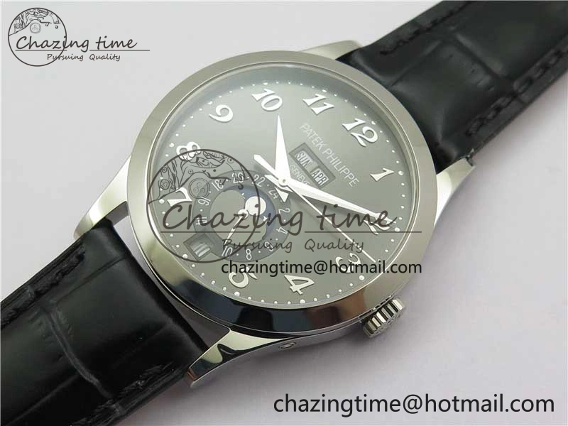 Annual Calendar Complications 5396 SS GRF Best Edition Gray Dial on Leather Strap A324
