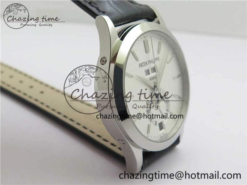 Annual Calendar Complications 5396 SS GRF Best Edition White Dial on Leather Strap A324