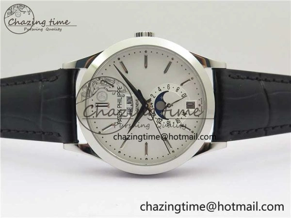 Annual Calendar Complications 5396 SS GRF Best Edition White Dial on Leather Strap A324