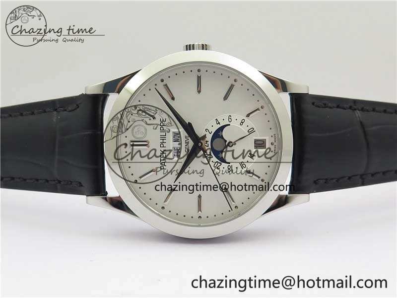 Annual Calendar Complications 5396 SS GRF Best Edition White Dial on Leather Strap A324