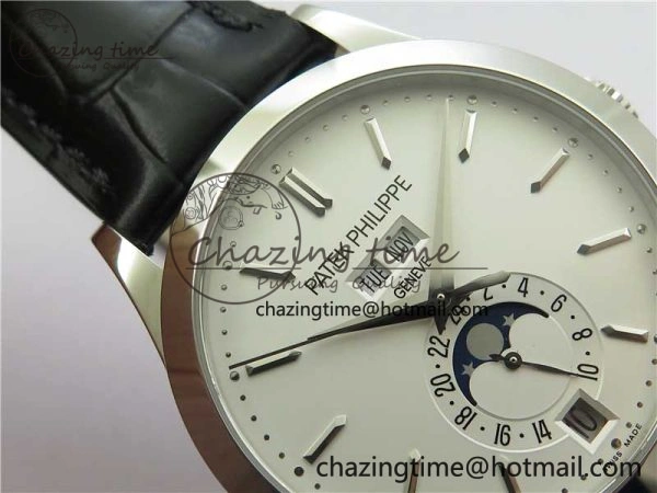 Annual Calendar Complications 5396 SS GRF Best Edition White Dial on Leather Strap A324