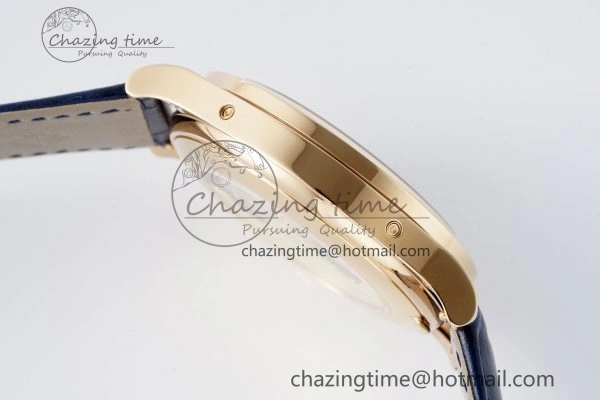 Annual Calendar Moonphase 5396 RG ZF 1:1 Best Edition Blue Crystal Dial on Blue Leather Strap A324