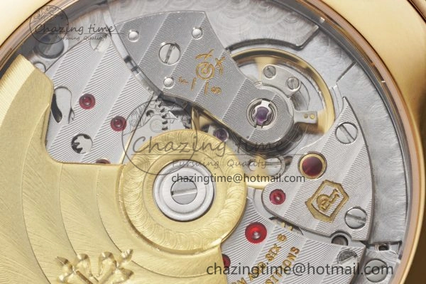 Annual Calendar Moonphase 5396 RG ZF 1:1 Best Edition Blue Crystal Dial on Blue Leather Strap A324