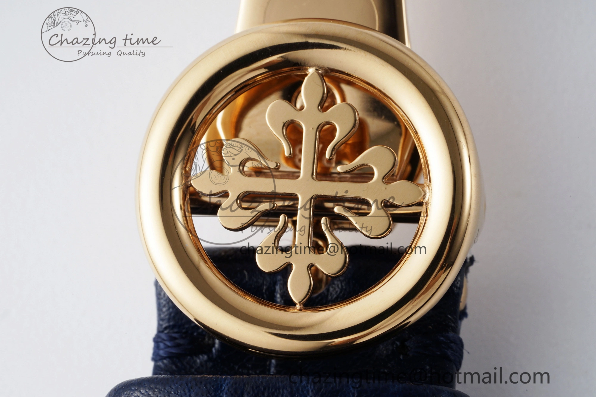 Annual Calendar Moonphase 5396 RG ZF 1:1 Best Edition Blue Crystal Dial on Blue Leather Strap A324