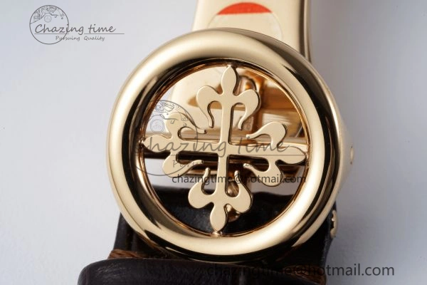 Annual Calendar Moonphase 5396 RG ZF 1:1 Best Edition White Blue Dial on Brown Leather Strap A324