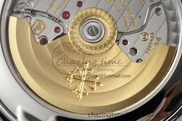 Annual Calendar Moonphase 5396 SS ZF 1:1 Best Edition White Blue Dial on Blue Leather Strap A324