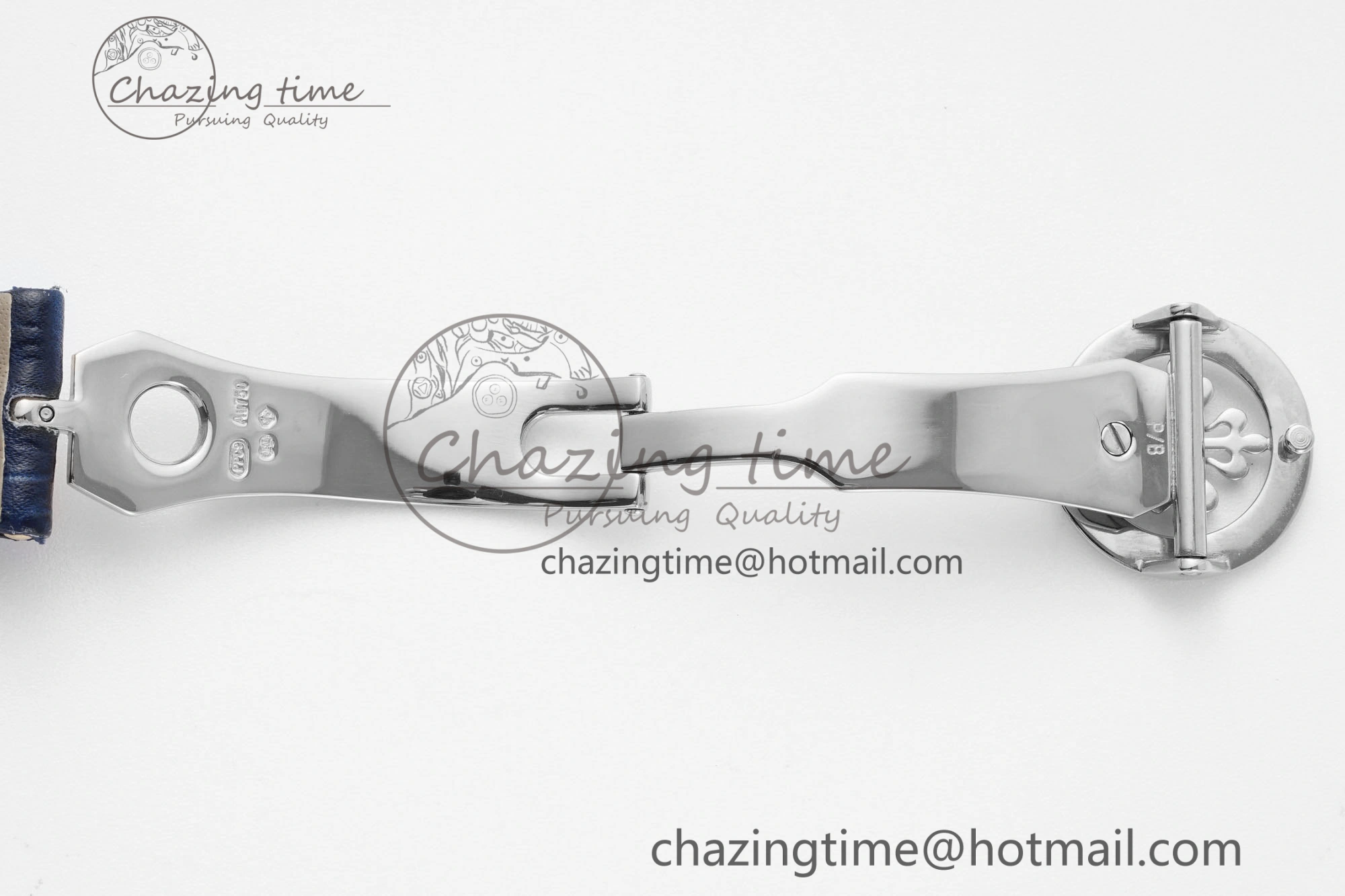 Annual Calendar Moonphase 5396 SS ZF 1:1 Best Edition White Blue Dial on Blue Leather Strap A324