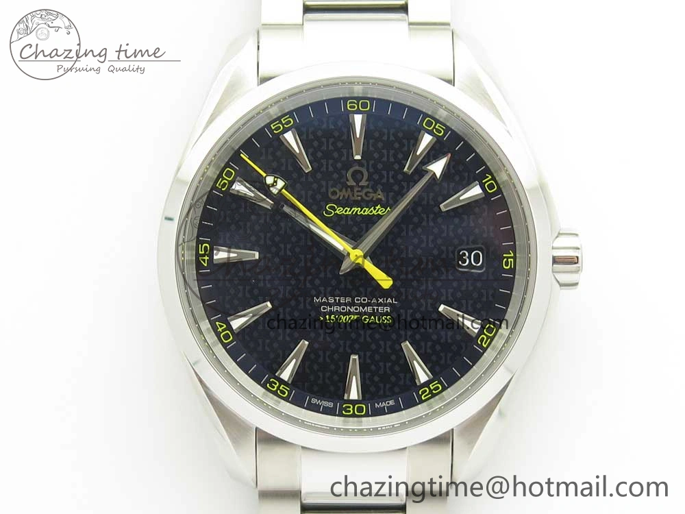 Aqua Terra 15007 Gauss “Spectre” VSF 1:1 Best Edition Blue Textured Dial on SS Bracelet A8507 Super Clone V2 (Free Nylon Strap)