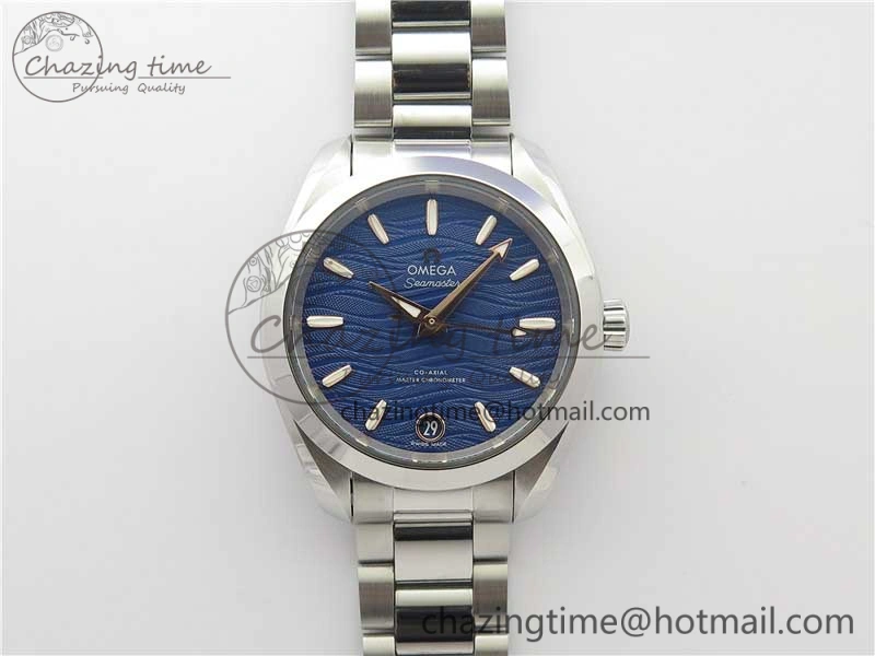 Aqua Terra 150M 34mm Ladies SS VSF 1:1 Best Edition Blue Wave Dial on SS Bracelet A8800