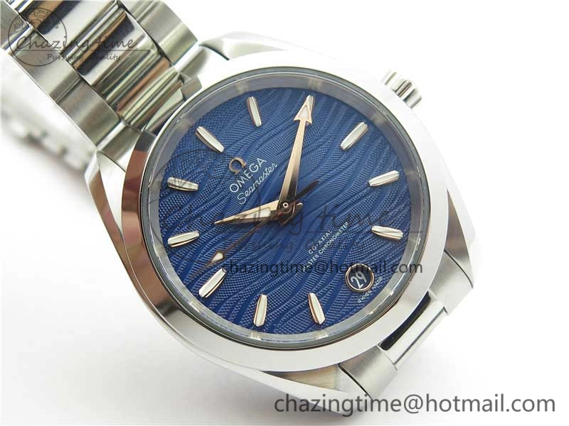 Aqua Terra 150M 34mm Ladies SS VSF 1:1 Best Edition Blue Wave Dial on SS Bracelet A8800