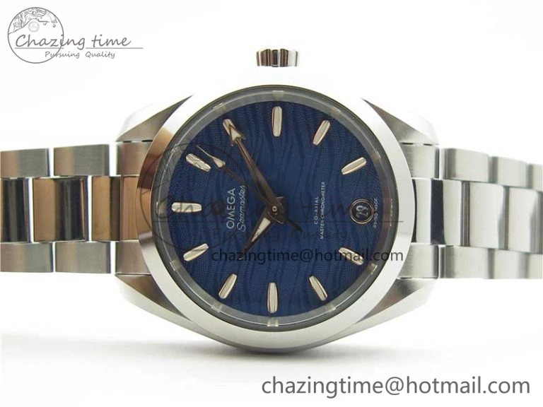 Aqua Terra 150M 34mm Ladies SS VSF 1:1 Best Edition Blue Wave Dial on SS Bracelet A8800