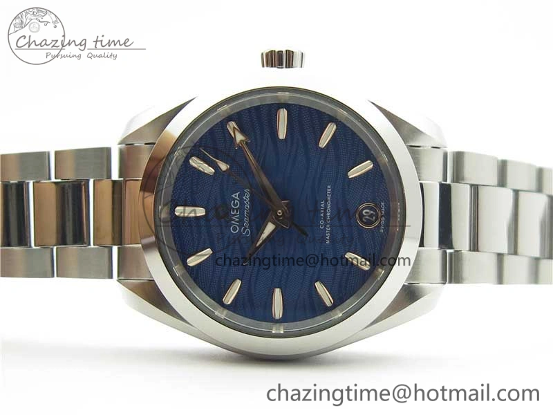 Aqua Terra 150M 34mm Ladies SS VSF 1:1 Best Edition Blue Wave Dial on SS Bracelet A8800