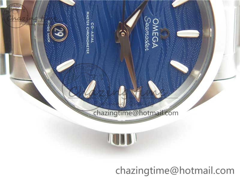 Aqua Terra 150M 34mm Ladies SS VSF 1:1 Best Edition Blue Wave Dial on SS Bracelet A8800