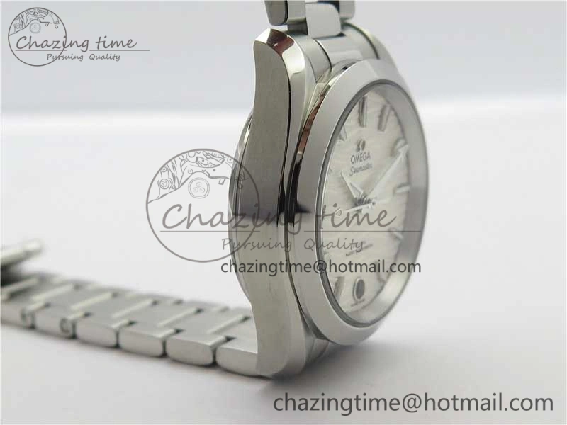 Aqua Terra 150M 34mm Ladies SS VSF 1:1 Best Edition White Wave Dial SS Markers on SS Bracelet A8800