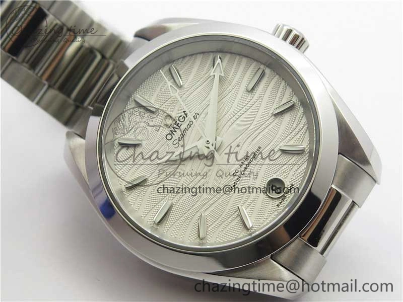 Aqua Terra 150M 34mm Ladies SS VSF 1:1 Best Edition White Wave Dial SS Markers on SS Bracelet A8800