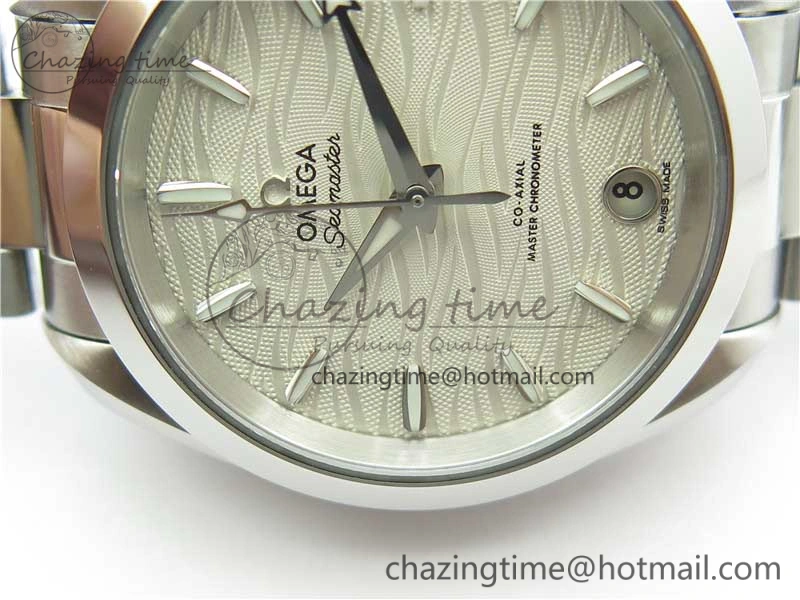 Aqua Terra 150M 34mm Ladies SS VSF 1:1 Best Edition White Wave Dial SS Markers on SS Bracelet A8800