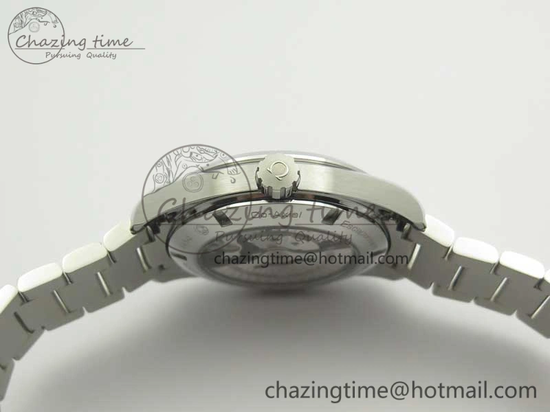 Aqua Terra 150M 43.5mm GMT SS VSF 1:1 Best Edition Blue Textured Dial on SS Bracelet A8605 Super Clone V2