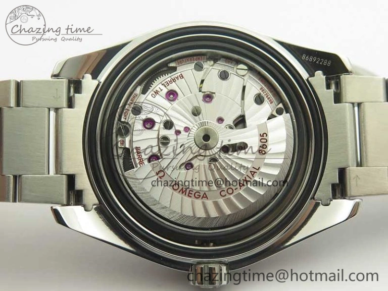 Aqua Terra 150M 43.5mm GMT SS VSF 1:1 Best Edition Blue Textured Dial on SS Bracelet A8605 Super Clone V2