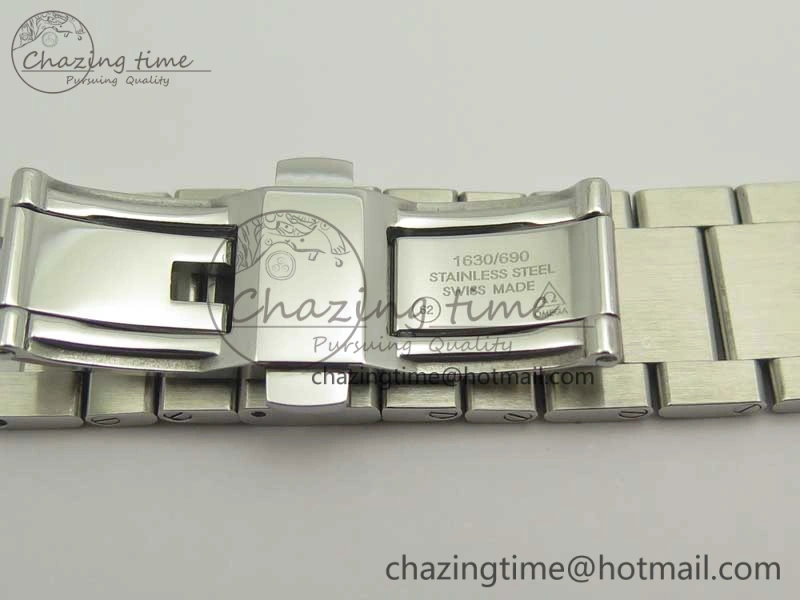 Aqua Terra 150M 43.5mm GMT SS VSF 1:1 Best Edition Blue Textured Dial on SS Bracelet A8605 Super Clone V2