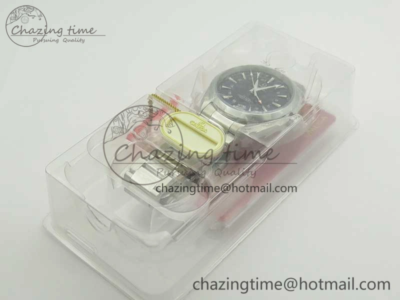 Aqua Terra 150M 43.5mm GMT SS VSF 1:1 Best Edition Blue Textured Dial on SS Bracelet A8605 Super Clone V2