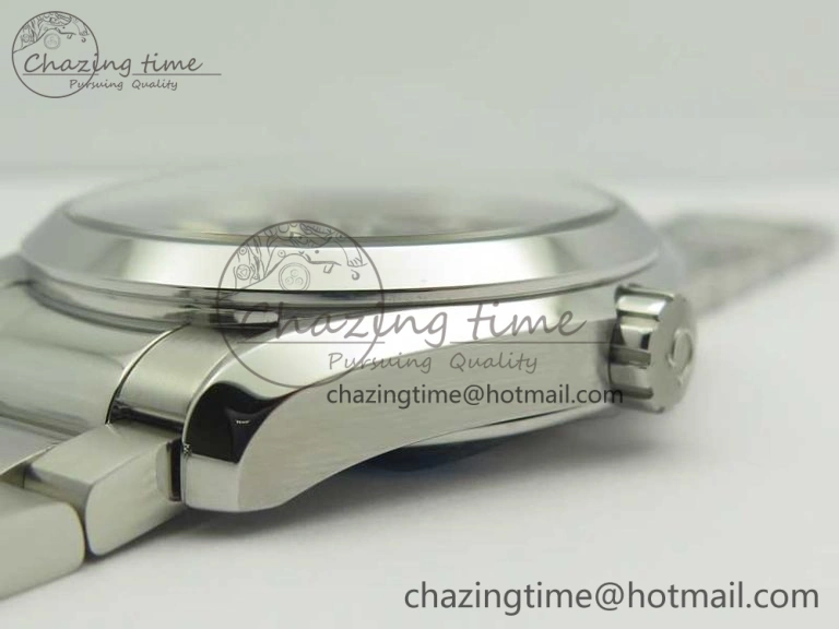 Aqua Terra 150M 43.5mm GMT SS VSF 1:1 Best Edition Blue Textured Dial on SS Bracelet A8605 Super Clone V2