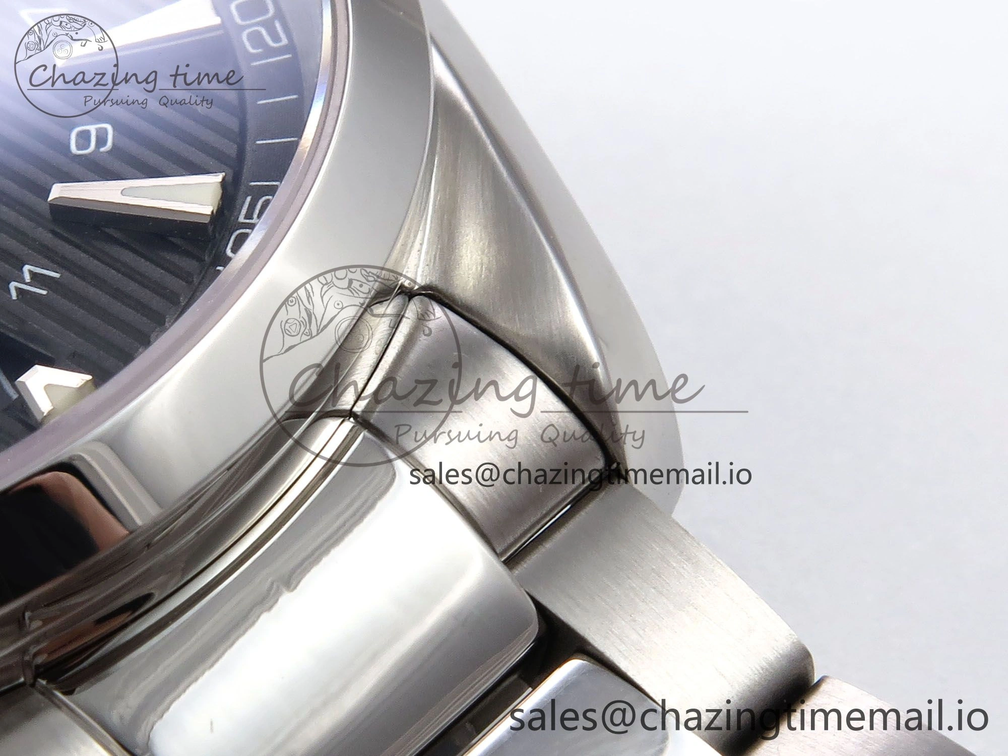 Aqua Terra 150M GMT OMF 1:1 Best Edition Black Textured Dial on SS Bracelet A8500