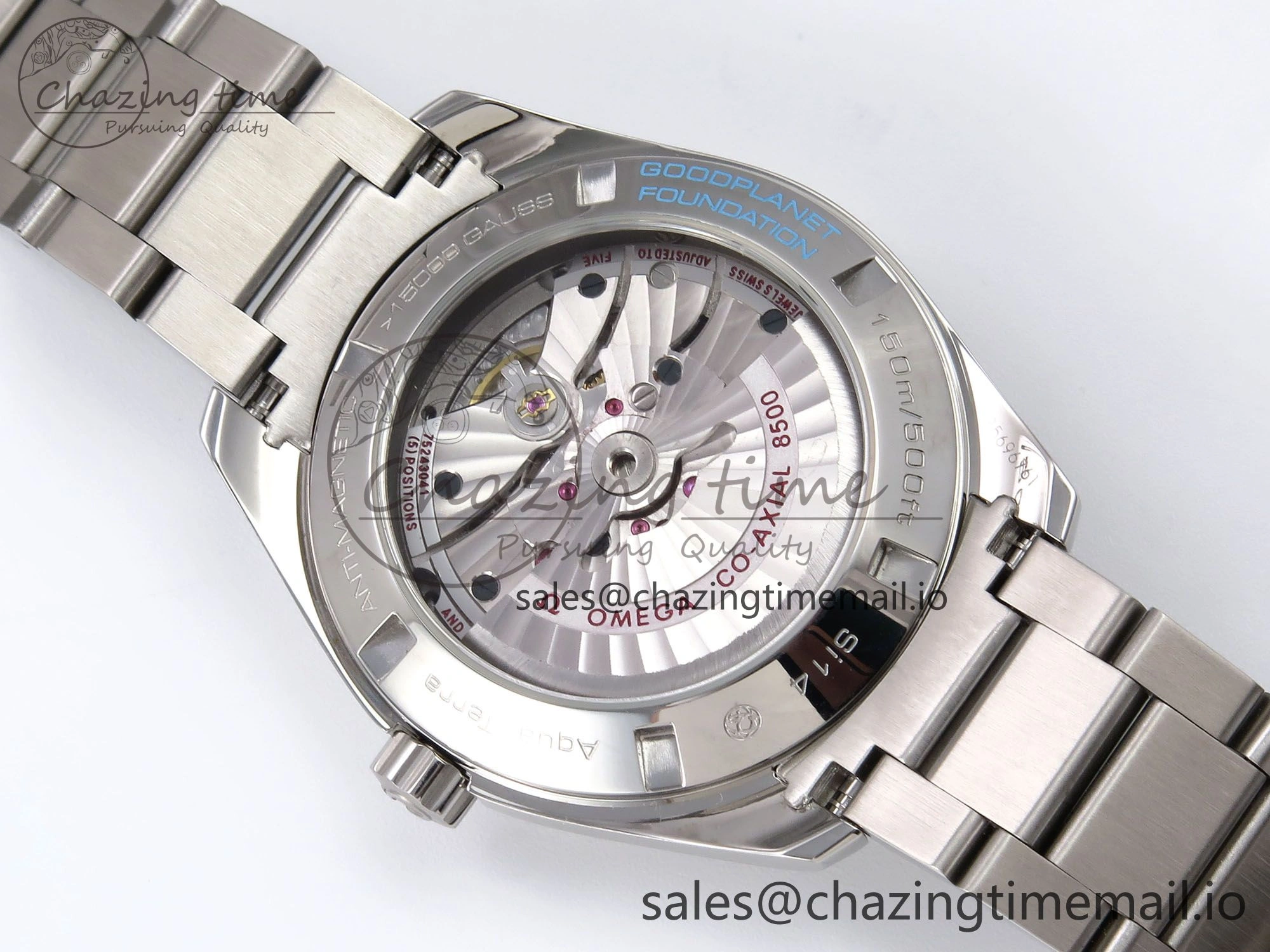 Aqua Terra 150M GMT OMF 1:1 Best Edition White Blue Dial on SS Bracelet A8500