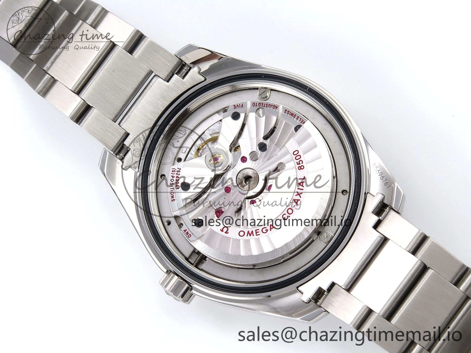 Aqua Terra 150M GMT OMF 1:1 Best Edition White RG Textured Dial on SS Bracelet A8500