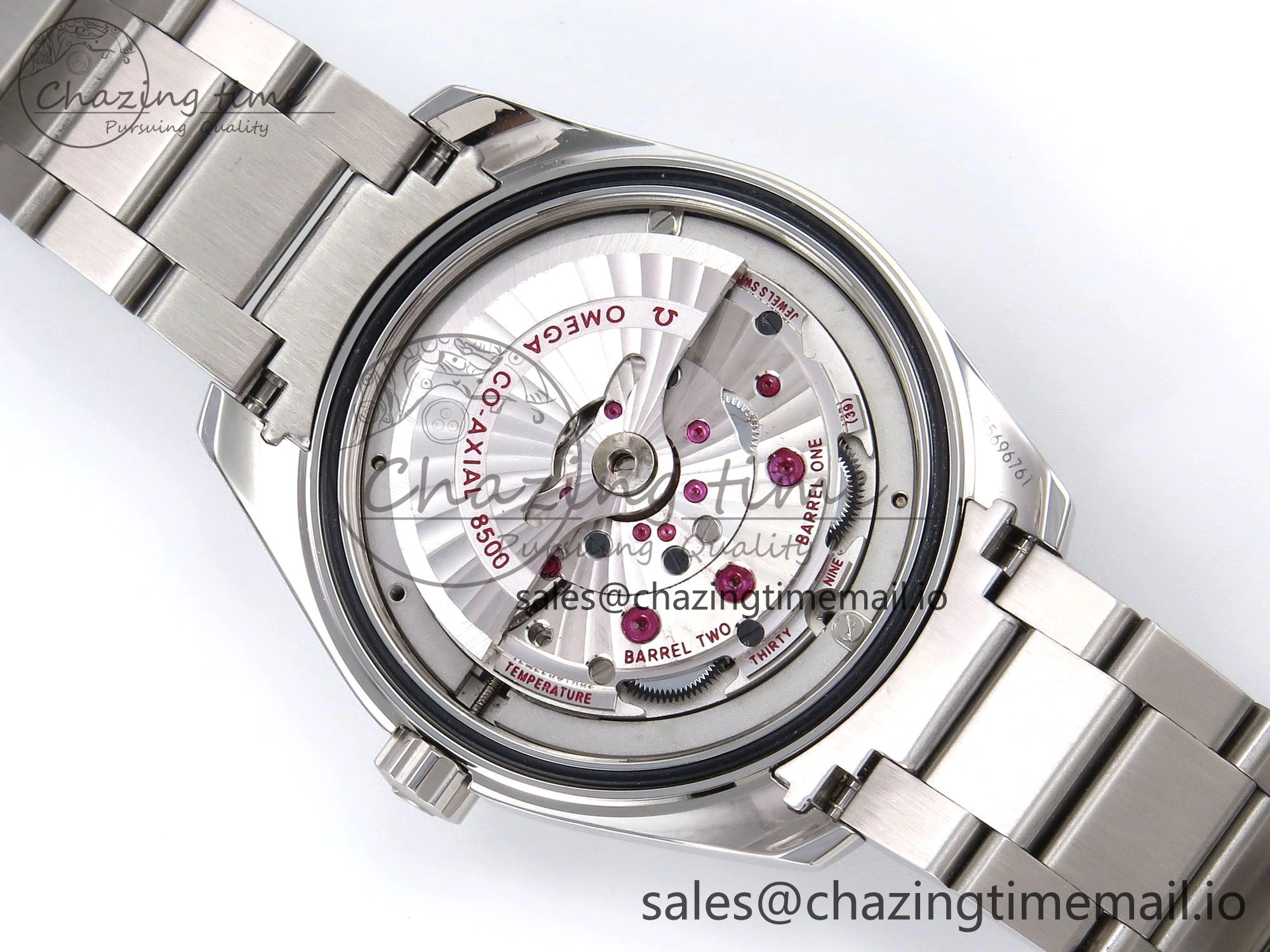 Aqua Terra 150M GMT OMF 1:1 Best Edition White RG Textured Dial on SS Bracelet A8500