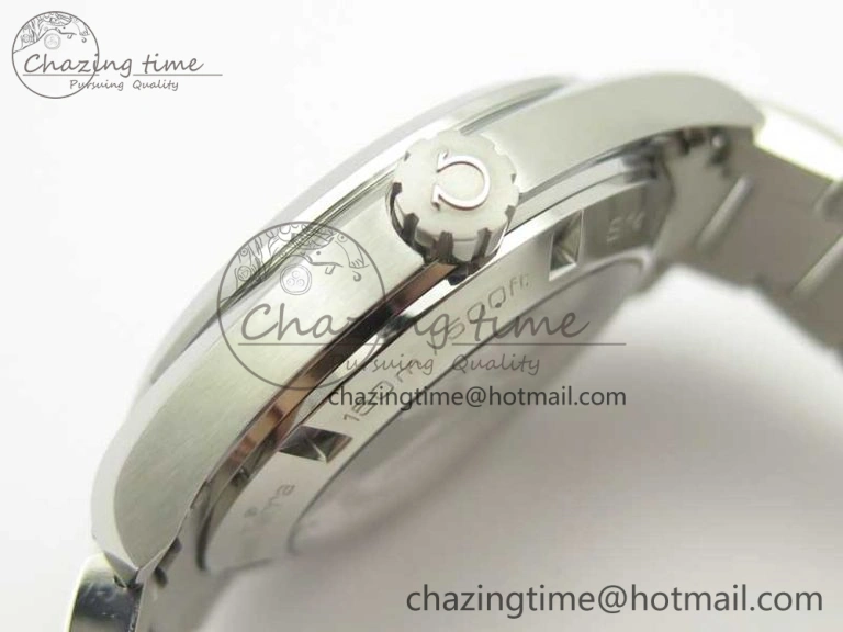 Aqua Terra 150M GMT SS VSF 1:1 Best Edition Blue Textured Dial on SS Bracelet A8605 Super Clone