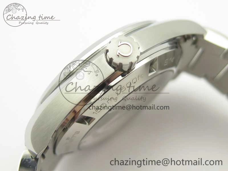 Aqua Terra 150M GMT SS VSF 1:1 Best Edition Blue Textured Dial on SS Bracelet A8605 Super Clone