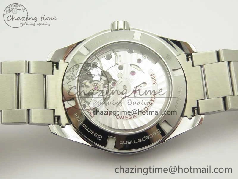 Aqua Terra 150M GMT SS VSF 1:1 Best Edition Blue Textured Dial on SS Bracelet A8605 Super Clone