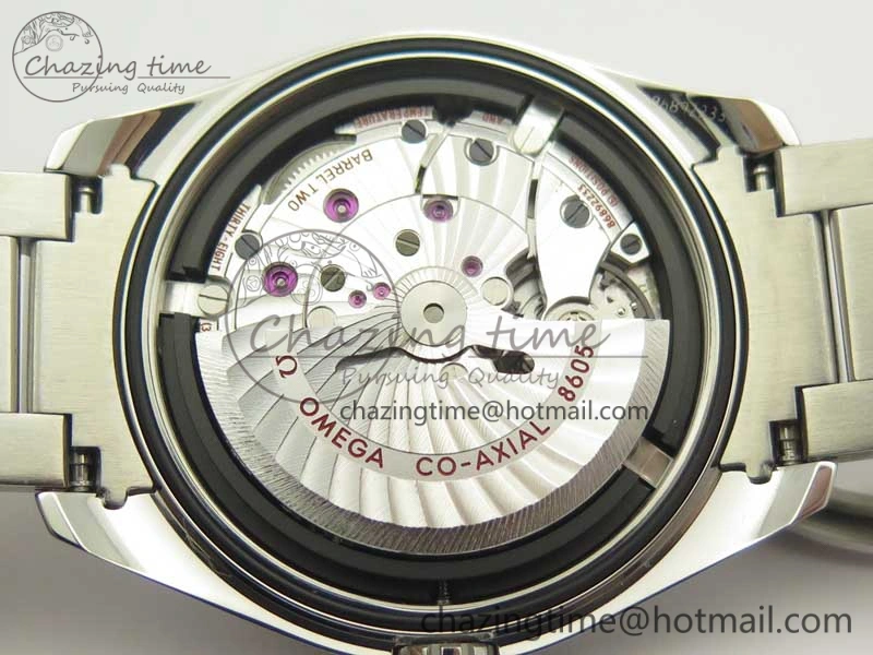 Aqua Terra 150M GMT SS VSF 1:1 Best Edition Blue Textured Dial on SS Bracelet A8605 Super Clone
