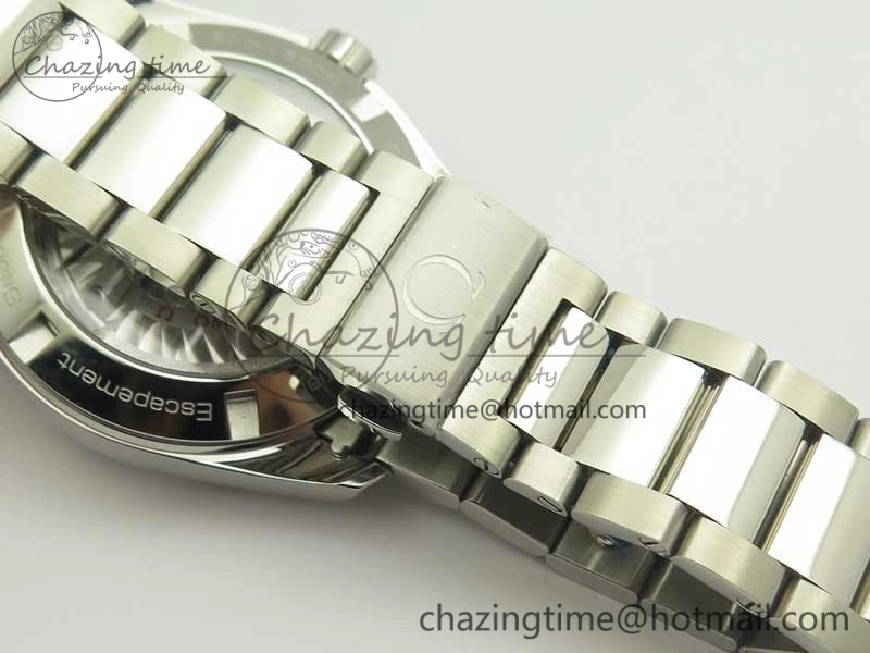 Aqua Terra 150M GMT SS VSF 1:1 Best Edition Blue Textured Dial on SS Bracelet A8605 Super Clone