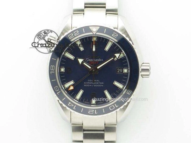 Aqua Terra 150M GMT SS VSF 1:1 Best Edition Blue Textured Dial on SS Bracelet A8605 Super Clone