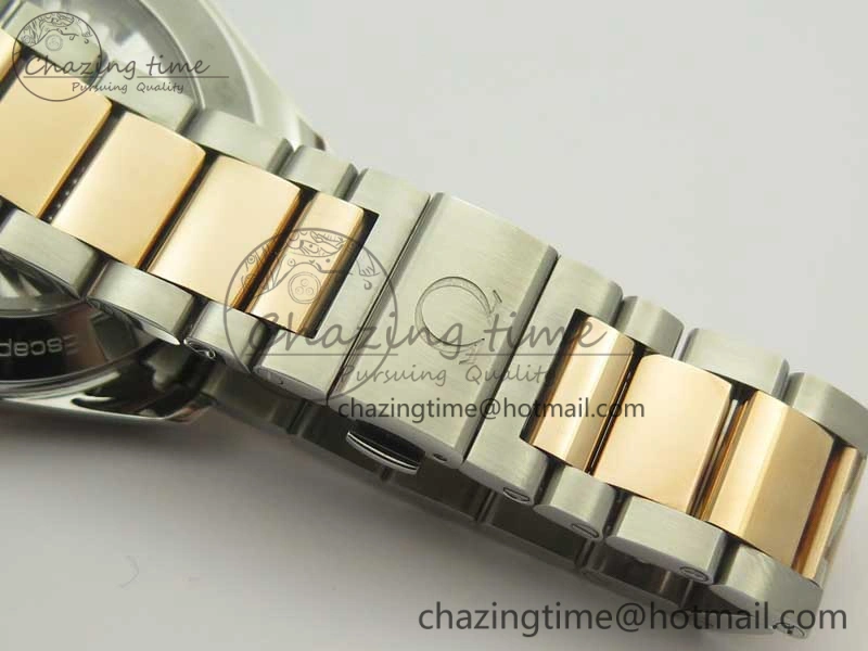 Aqua Terra 150M GMT SS RG VSF 1:1 Best Edition Brown Textured Dial on SS RG Bracelet A8605 Super Clone