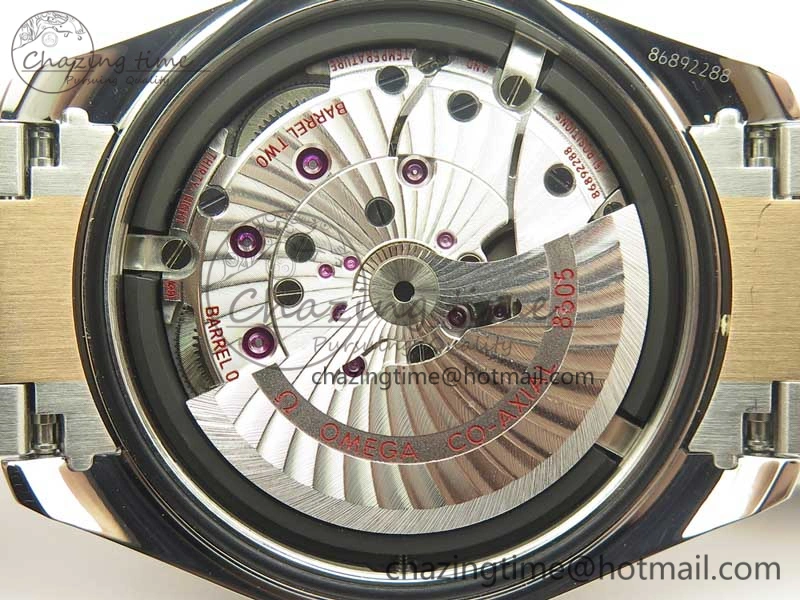 Aqua Terra 150M GMT SS RG VSF 1:1 Best Edition Brown Textured Dial on SS RG Bracelet A8605 Super Clone